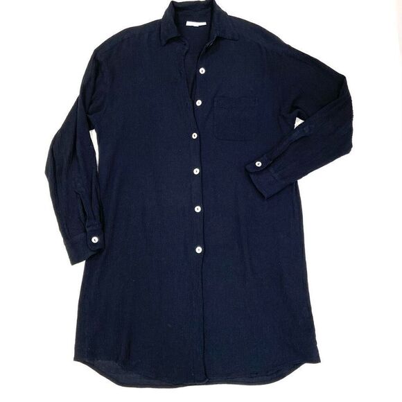 BRYN WALKER Gauze Oversized Cotton Long Shirt (fits up to XL) - Picture 1 of 9